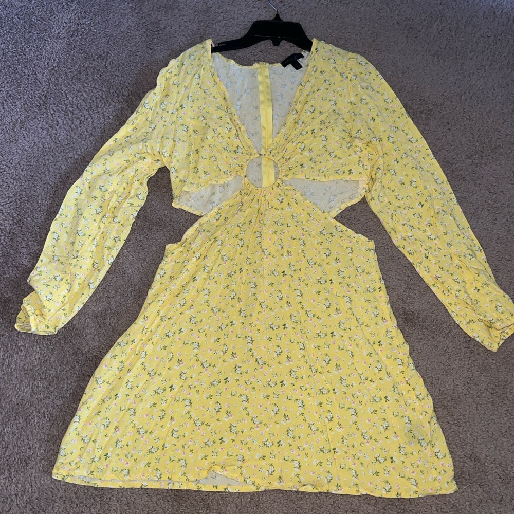 Yellow floral dress